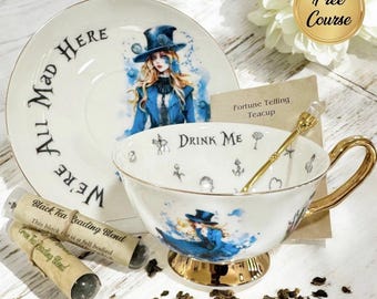 Alice in Wonderland Tea Leaf Reading Set And Free Course