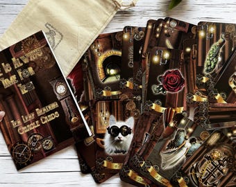 Steampunk Tea Leaf Reading Cards – Time for Tea Oracle Deck