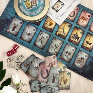 Carte de thé magique et mystère et kit Oracle de breloques et de breloques