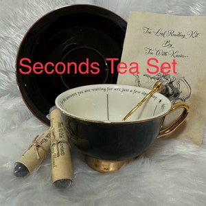 Seconds Black Gold. Learn tea leaf reading. Fortune telling teacup. Free course.