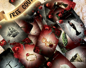 Tea Leaf Reading Cards | 50-Card Divination Deck with Guidebook (Free Course)
