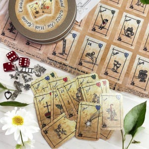 Alice in Wonderland Tea Leaf Reading Kit – Oracle Cards & Charms