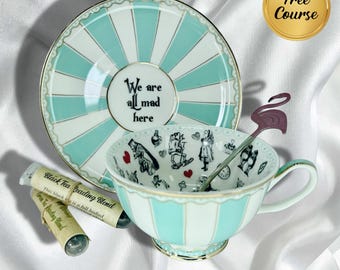 Alice in Wonderland Tea Leaf Reading Tasseography Cup