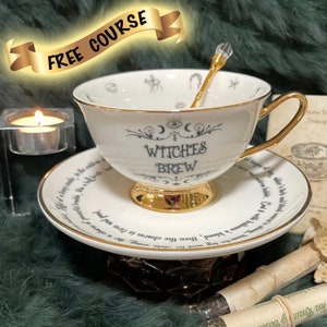 Witches Brew Original Lenormand Tea cup and saucer set | FREE Course | Fortune teller teacup | Lenormand teacup |Tea With Karin
