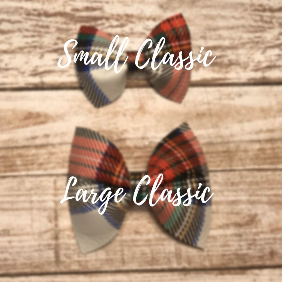 Plaid Leather Bow - the Classic, Buttercup, Leafknot, Roundknot ...