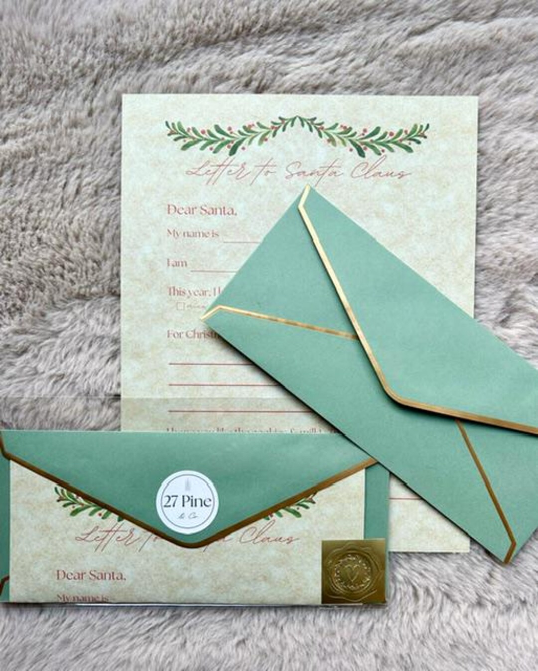 Letter to Santa Kit, Santa Letter to North Pole, Christmas List to