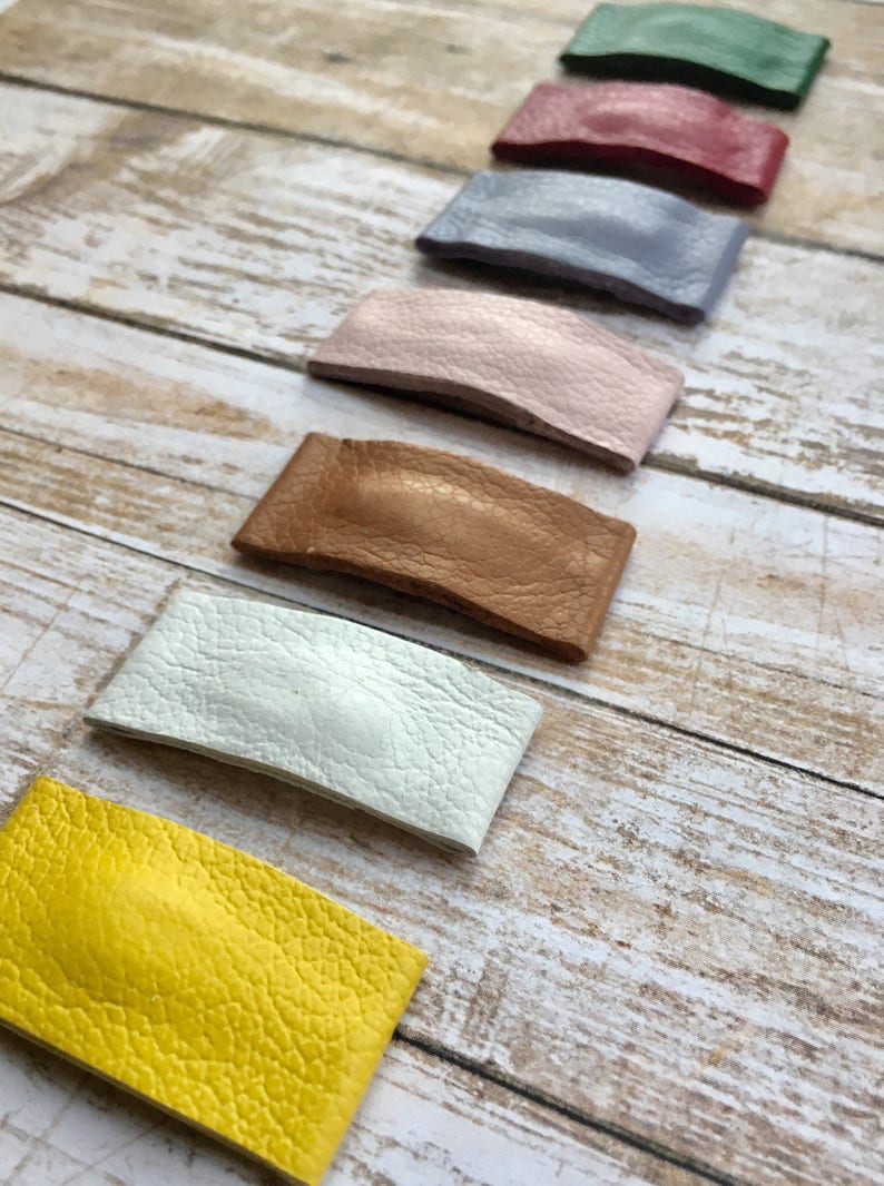 Leather Snap Clips leather hair clips hair clip baby hair Etsy