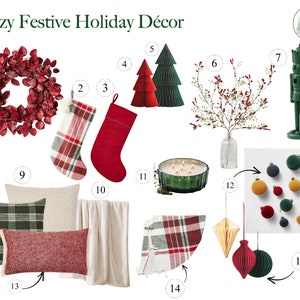 Cozy Festive Holiday Decor Digital Download, Christmas Decor, Holiday Decorating, Styling download, McGee Inspired, Hearth and Hand Inspired