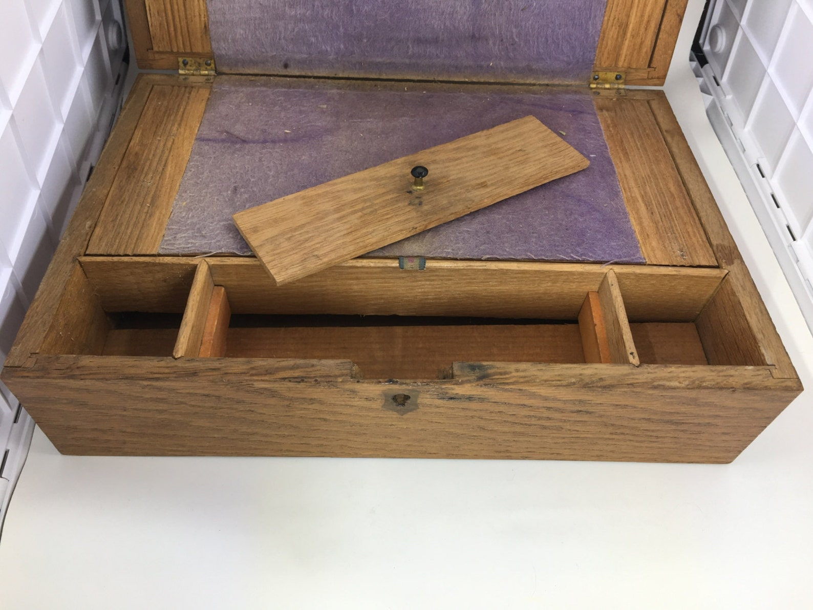 Antique Oak Lap Desk Beaded Etsy