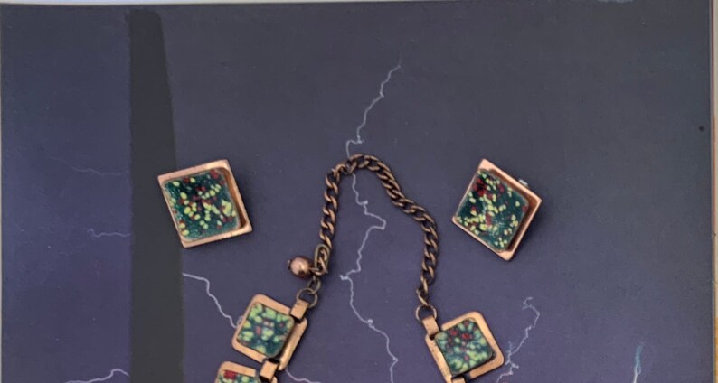 Vintage Matisse Copper and Enamel Necklace