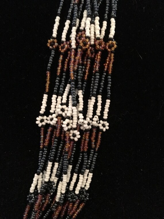 Peyote Stitch Seed Beaded Multi-Strand Necklace - image 6