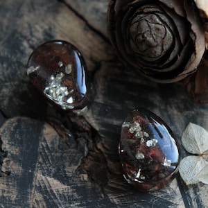 Dilatadores de granate en forma de lágrima, dilatadores de piedra natal de enero, túneles de gemas de doble acampanado, individuales o en par, joyería gótica para bodas.