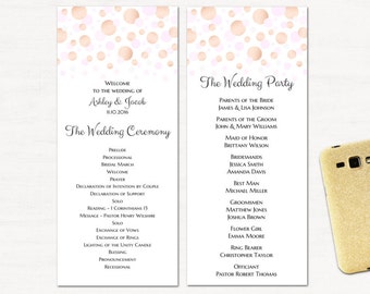 red wedding program template fall wedding ceremony program etsy