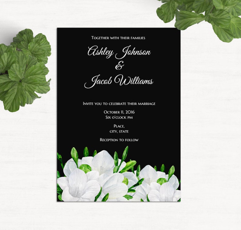 Black wedding day invitation printable Innovative invitations template Sophisticated wedding day Invitation card obtain Wedding ceremony freesia Passionate invitations 1W109 picture about Etsy Wedding Invitations Printable referred to as Black marriage invitation printable Progressive invitations template Classy marriage Invitation card down load Marriage ceremony freesia Passionate invitations 1W109