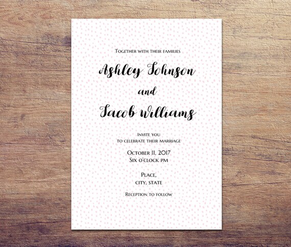 modern wedding invitation template