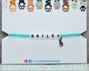 cat bracelet with name, cat bead bracelet, personalized animal jewelry, custom name beaded bracelet, colorful beads bracelet, cat charm