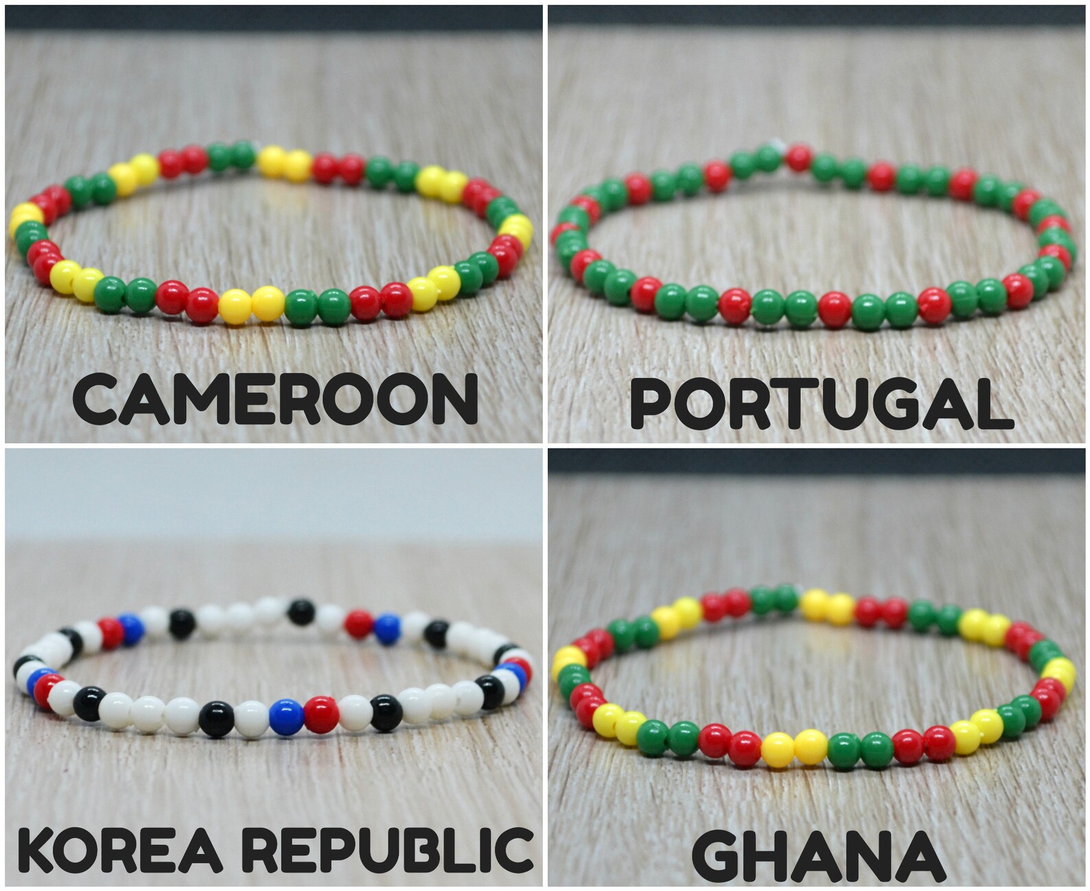 Qatar 2022 Bracelet World Cup 2022 Flag Bead Bracelets Etsy
