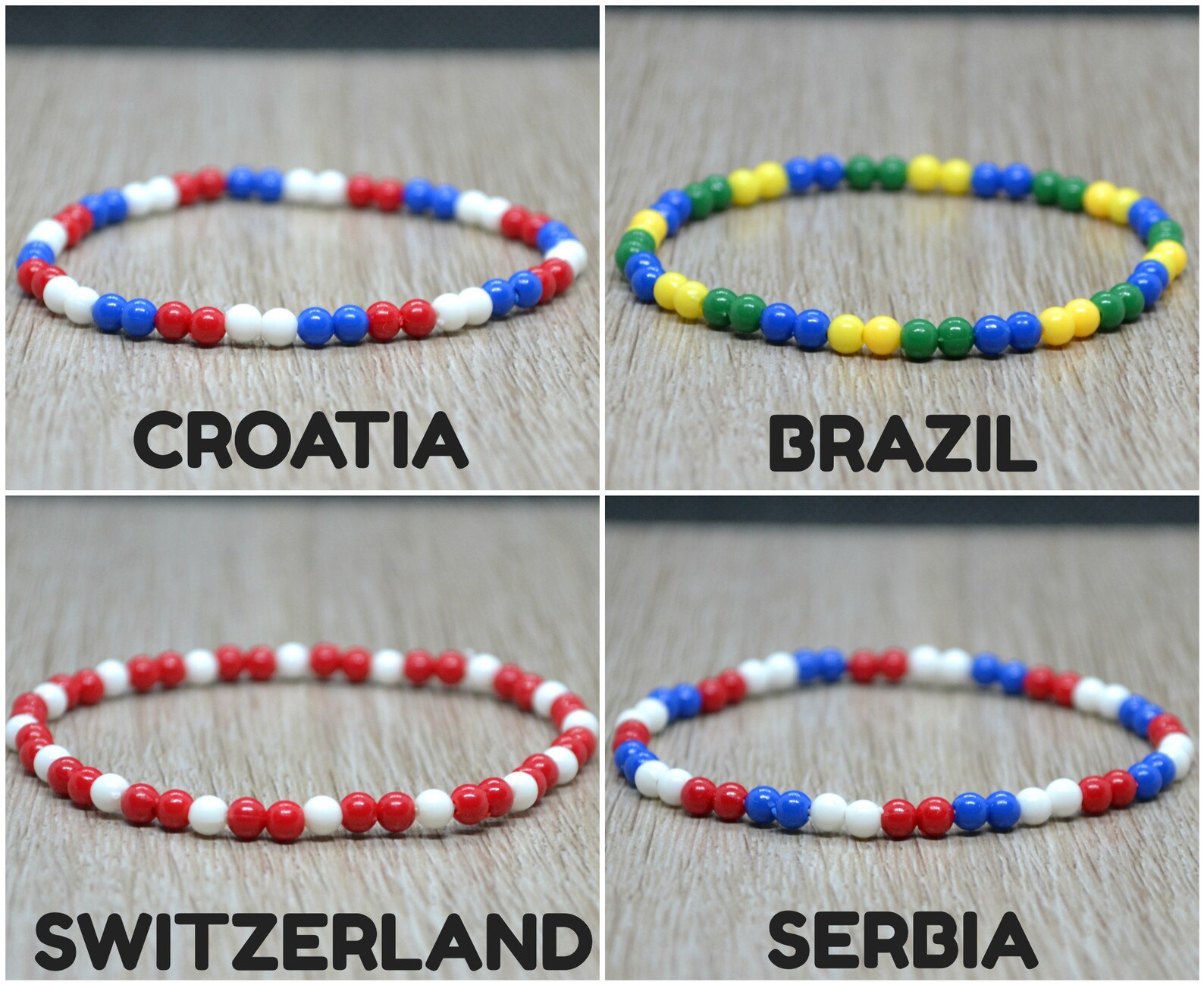 Qatar 2022 Bracelet World Cup 2022 Flag Bead Bracelets Etsy