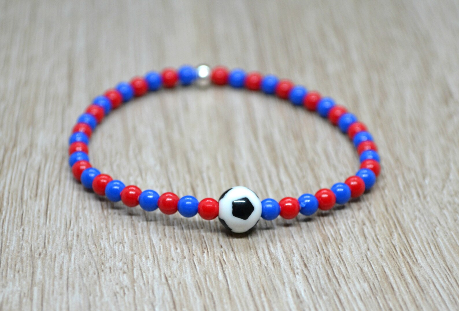 Soccer elastic bead bracelet soccer team gift soccer fan Etsy Nederland