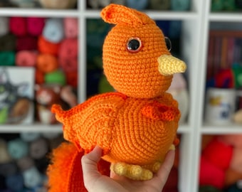 Phoenix Amigurumi Crochet Pattern, Ashley the Magical Fire Bird Fantasy Plush Digital Download PDF Tutorial