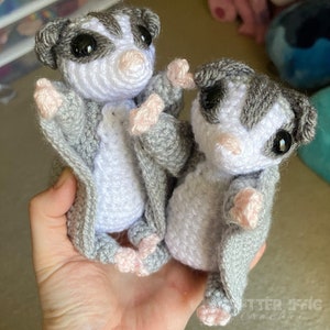 Sugar Glider Amigurumi Crochet Pattern, Sassy the Sugar Bear Possum Realistic Plush Digital Download PDF Tutorial image 2