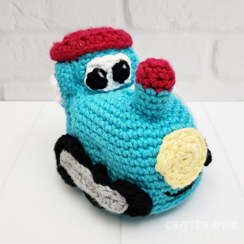 Train Amigurumi Crochet pattern, Choo Choo Locomotive Vehicle Bath Scrubby Plush Digital Download PDF Tutorial image 8