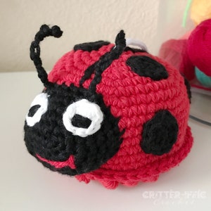 Ladybug Amigurumi Crochet Pattern, Ladybird Beetle Bath Scrubby Insect Animal Plush Digital Download PDF Tutorial