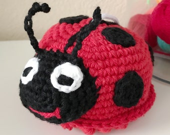 Ladybug Amigurumi Crochet Pattern, Ladybird Beetle Bath Scrubby Insect Animal Plush Digital Download PDF Tutorial