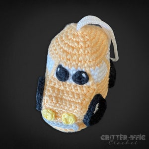 Car Amigurumi Crochet Pattern, Automobile Vehicle Bath Scrubby Plush Digital Download PDF Tutorial image 3