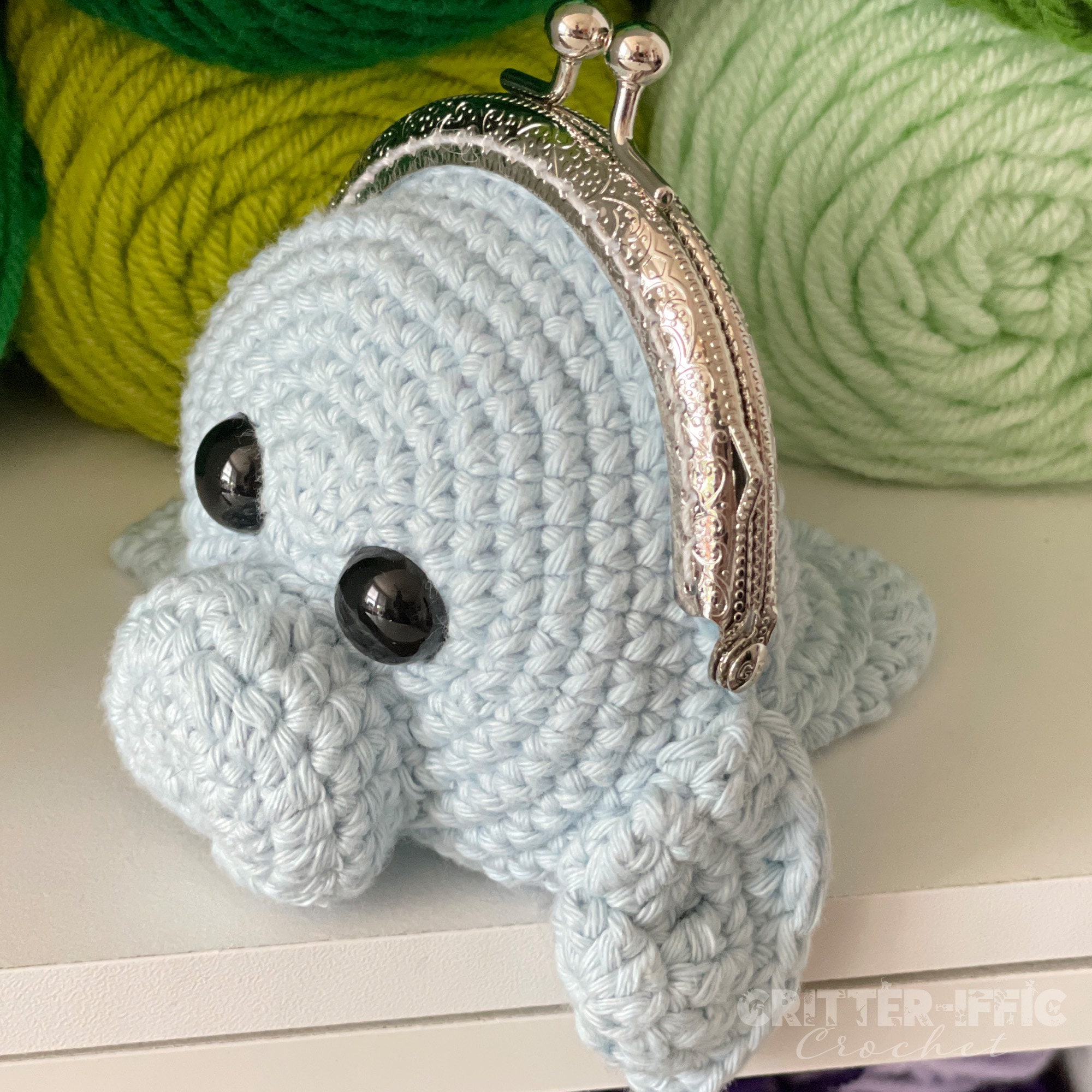 30 Manatee Crochet Patterns: Adorable Sea Cow Designs for Every Skill Level 19 Manatee Coin Purse Crochet Pattern: Sea Cow Change Pouch