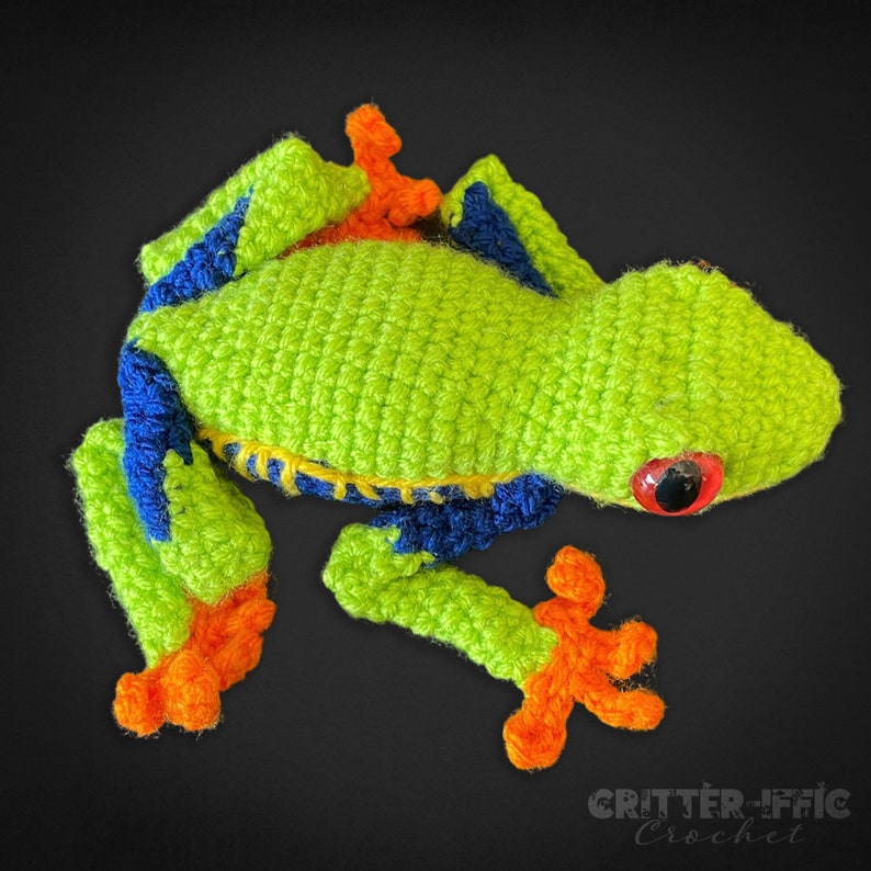 Red Eyed Tree Frog Amigurumi Crochet Pattern Realistic Ruby - Etsy