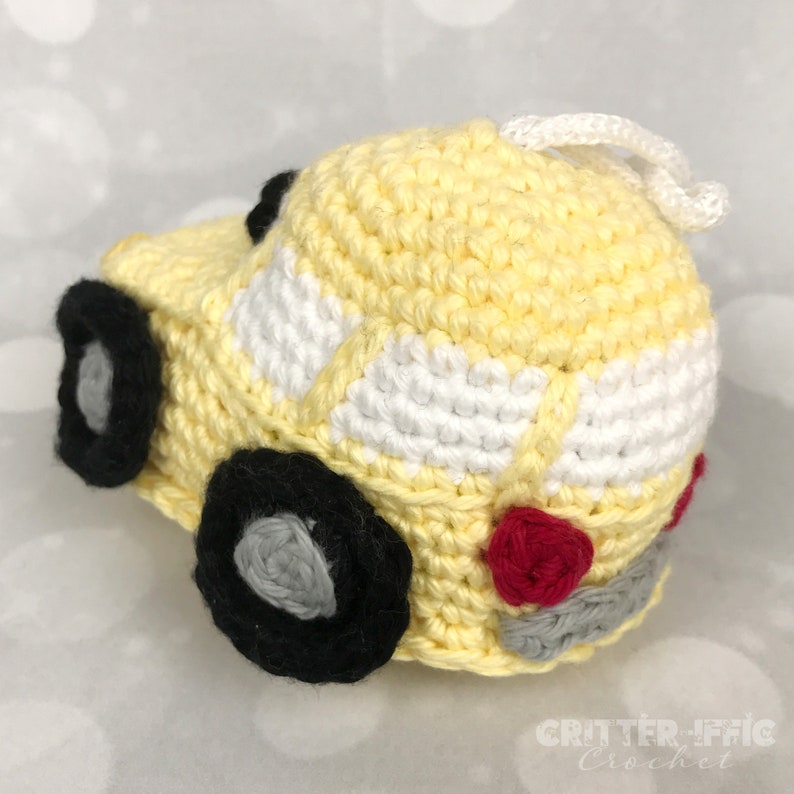 Car Amigurumi Crochet Pattern, Automobile Vehicle Bath Scrubby Plush Digital Download PDF Tutorial image 4