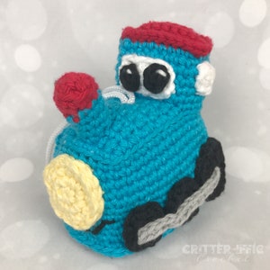 Train Amigurumi Crochet pattern, Choo Choo Locomotive Vehicle Bath Scrubby Plush Digital Download PDF Tutorial image 6