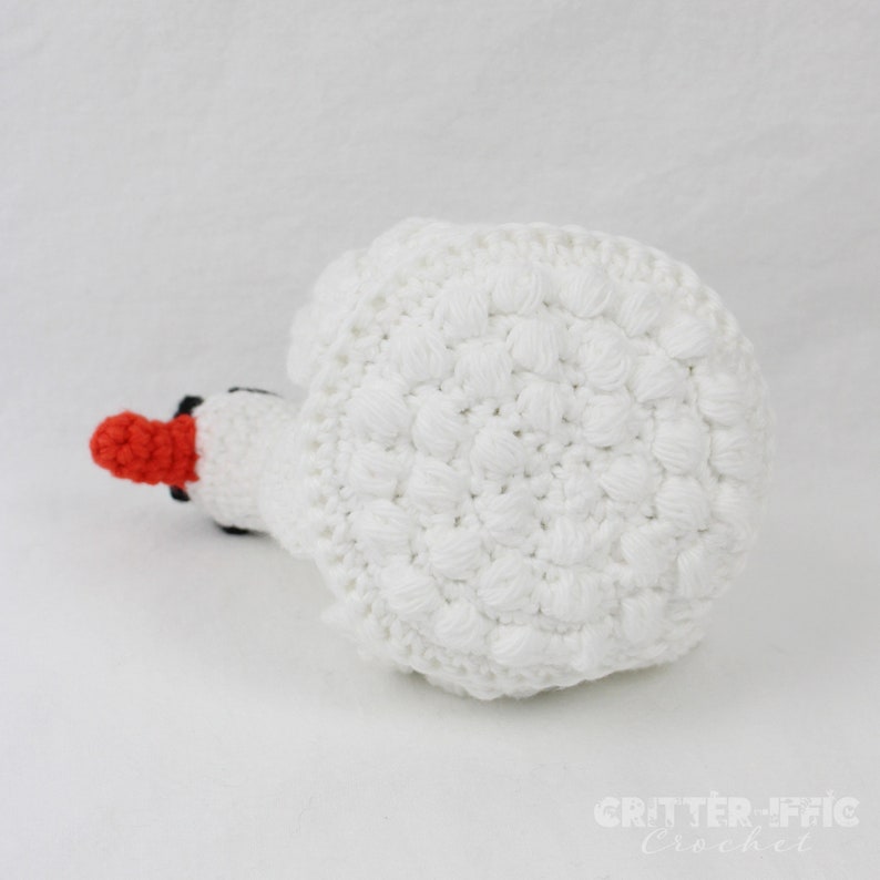 Swan Amigurumi Crochet Pattern, Bird Bath Scrubby Animal Plush Digital Download PDF Tutorial image 8