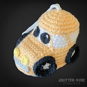 Car Amigurumi Crochet Pattern, Automobile Vehicle Bath Scrubby Plush Digital Download PDF Tutorial image 6