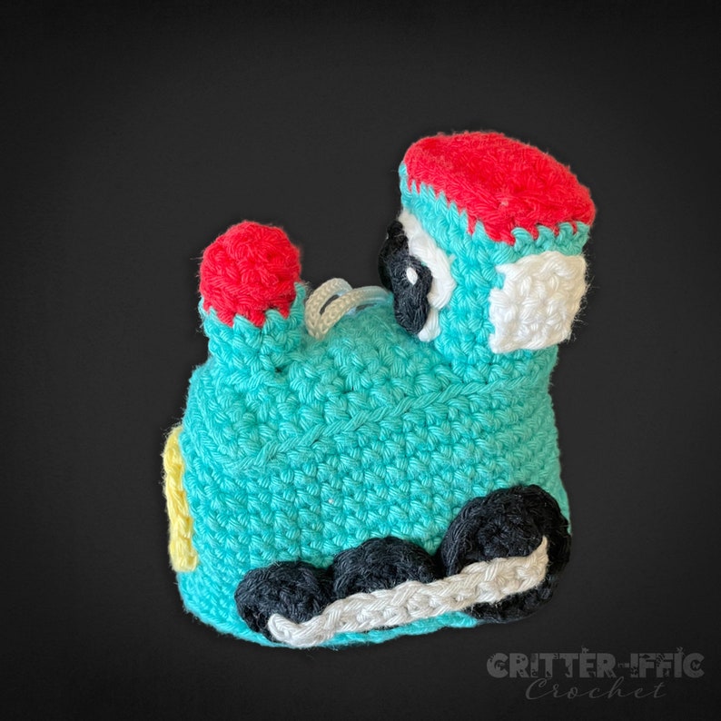 Train Amigurumi Crochet pattern, Choo Choo Locomotive Vehicle Bath Scrubby Plush Digital Download PDF Tutorial image 2