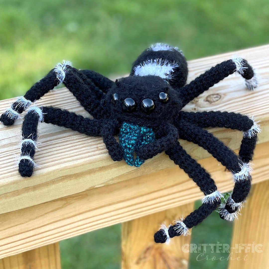 Jumping Spider Amigurumi Crochet Pattern Scoot the Phidippus - Etsy France