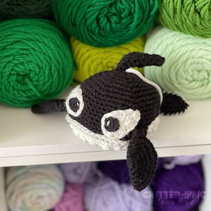 Orca Killer Whale Amigurumi Crochet Pattern, Ollie the Orca Scrubby Plush Digital Download PDF Tutorial