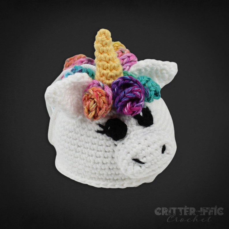 Unicorn Amigurumi Crochet Pattern, Magical Horse Fantasy Creature Scrubby Plush Digital Download PDF Tutorial image 3