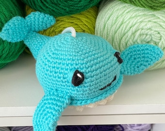 Blue Whale Amigurumi Crochet Pattern, Ocean Animal Sea Life Bath Scrubby Plush Digital Download PDF Tutorial