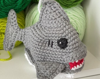 Shark Amigurumi Crochet Pattern: Ocean Animal Bath Scrubby or Plush (PDF Tutorial)