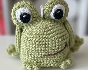 Frog Crochet Amigurumi Pattern, Toad Bath Scrubby Animal Plush Digital Download PDF Tutorial