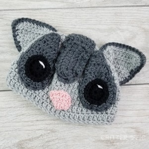 Sugar Glider Beanie Crochet Pattern, Possum Sugar Bear Hat Digital Download PDF Tutorial