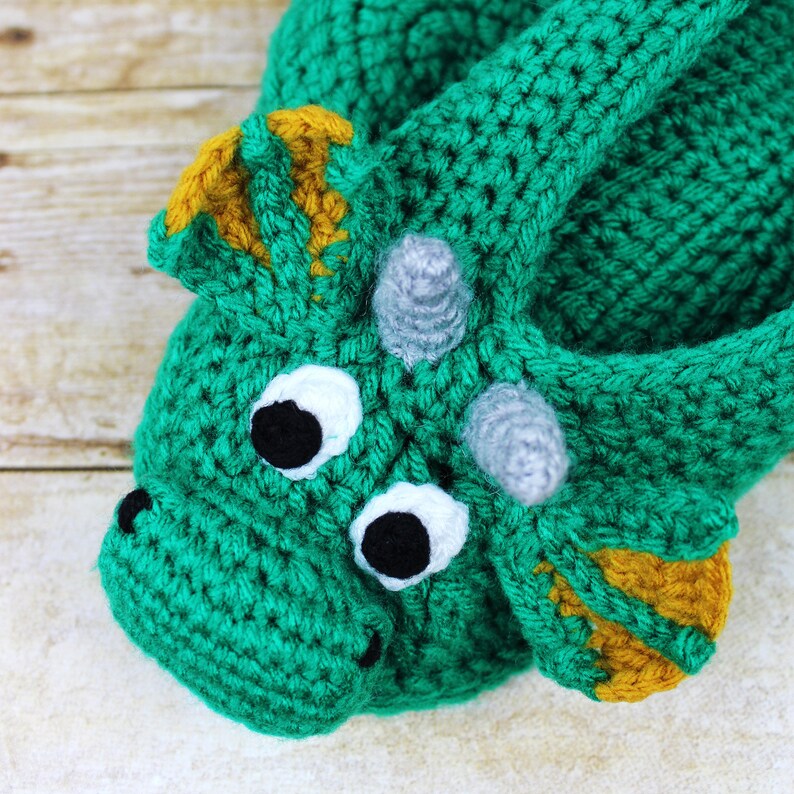 Adult Draco the Dragon Slipper Crochet Pattern Dragon Slipper Etsy