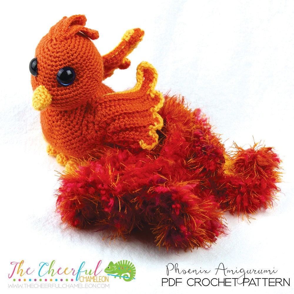 Phoenix Crochet Pattern Fire Bird Crochet Pattern Phoenix Etsy