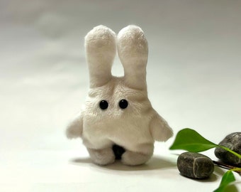Pocket Rabbit Plush, Gift for Best Friend, Pocket school friend, Small Travel Companions, Worry Buddy, Weighted Pocket Charm, Lucky Charm