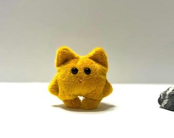 Pocket Ginger Cat Plush Toy: Worry Pet, Sensory Fidget Animal, Stress Relief