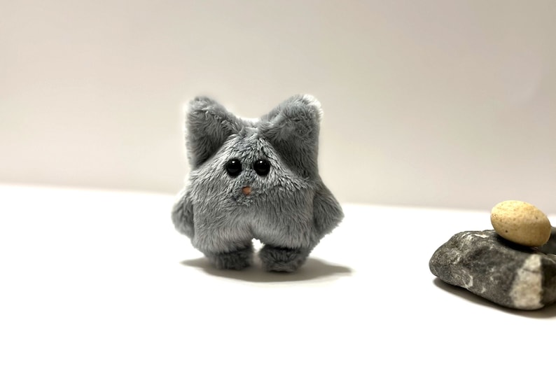 Pocket Cat Gray Plush Toy