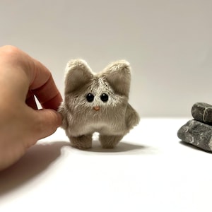 Pocket Cat Soft Beige Plush Toy