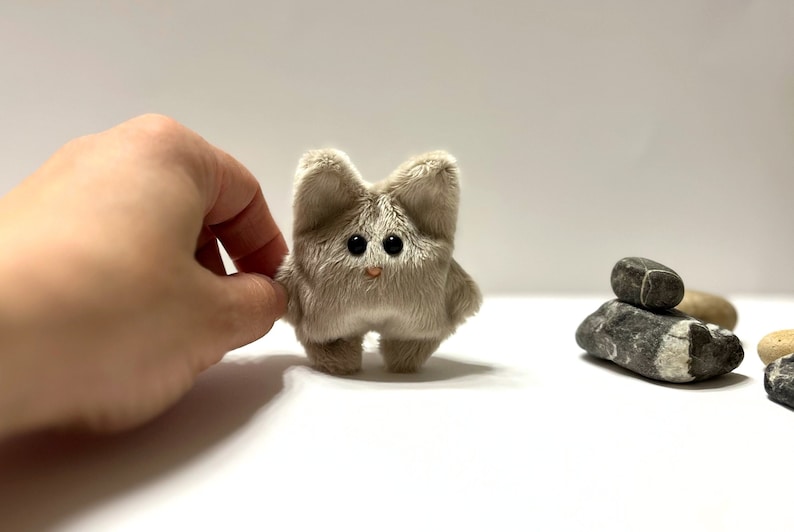 Pocket Cat Soft Beige Plush Toy